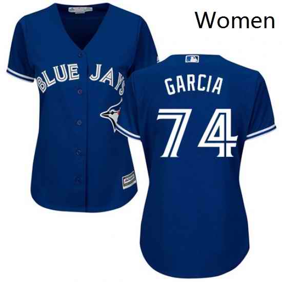 Womens Majestic Toronto Blue Jays 74 Jaime Garcia Authentic Blue Alternate MLB Jersey